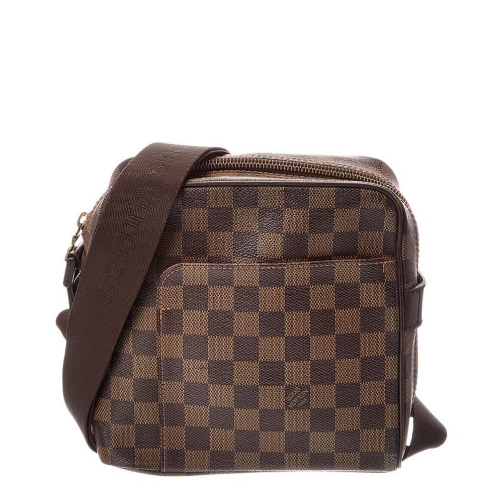 Louis Vuitton Brown Damier Ebene Coated Canvas Olav Pm (Authentic Pre-Loved)